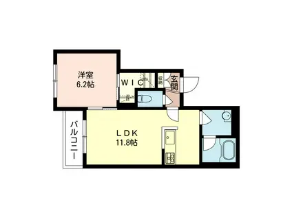 都電荒川線 飛鳥山駅 徒歩3分 3階建 築3年(1LDK/3階)の間取り写真