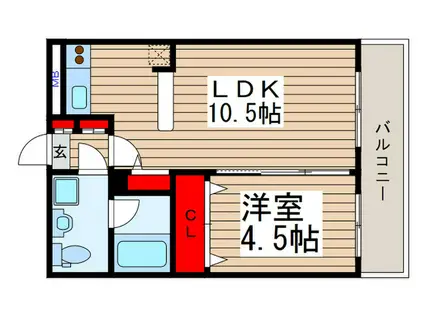 ダイワティアラ津田沼V(1LDK/4階)の間取り写真