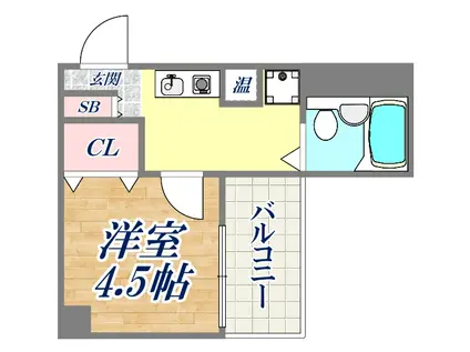 ポコアポコ須磨板宿(1K/3階)の間取り写真