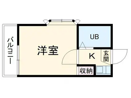 豊田第2レジデンス(1K/1階)の間取り写真