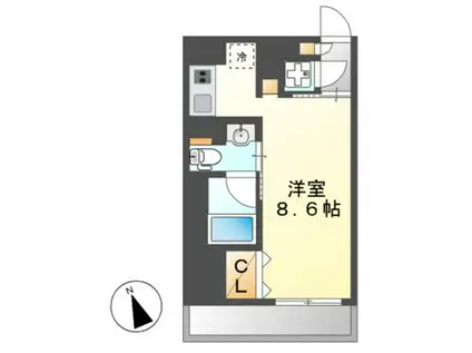 COMFORT山王(ワンルーム/9階)の間取り写真