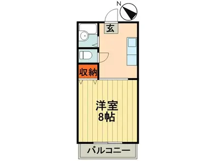 ソレイユ新浦安(1K/1階)の間取り写真