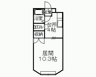 アーバン8・6(ワンルーム/3階)の間取り写真