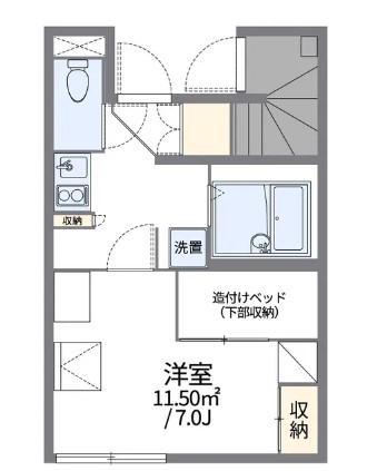 レオパレスラ スリーズ(1K/1階)の間取り写真