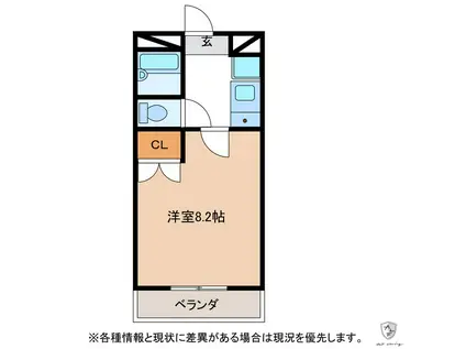 レトワール(1K/2階)の間取り写真