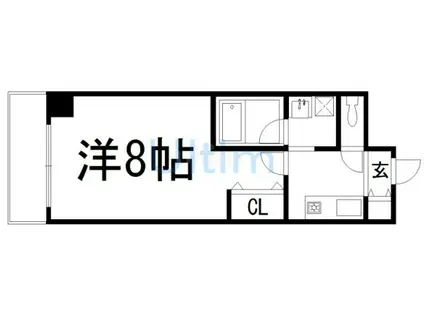 グレイス西京極(1K/3階)の間取り写真