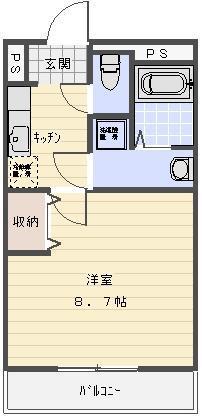 MSグラフィカ(1K/3階)の間取り写真