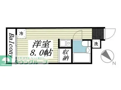 キャッスルマンション川越A(1K/2階)の間取り写真