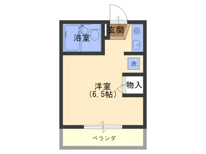 イーストヒルズ(ワンルーム/1階)の間取り写真