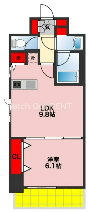KDX千葉中央レジデンス 6階階 間取り