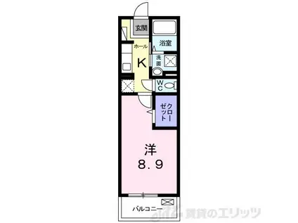 メゾン・三ツ星(1K/3階)の間取り写真