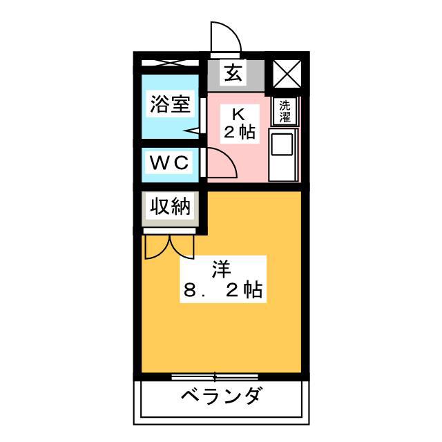 レトワール(1K/2階)の間取り写真