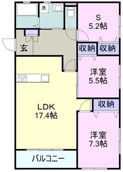 夢番地燦番館(3LDK/3階)の間取り写真