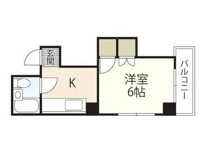 ピュアシティ(1K/4階)の間取り写真