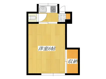 関アパート(1K/1階)の間取り写真