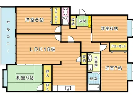MAST天籟寺(4LDK/3階)の間取り写真