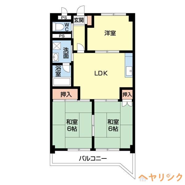 第3近藤ビル(3DK/2階)の間取り写真