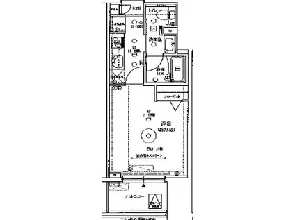 MAXIV八王子TRE(1K/3階)の間取り写真