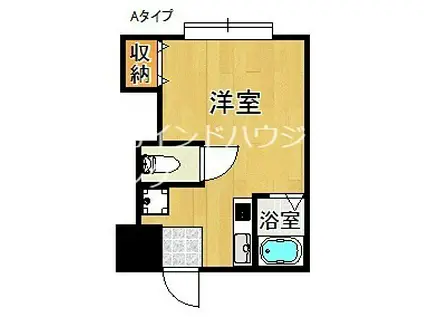 住之江コート(ワンルーム/4階)の間取り写真
