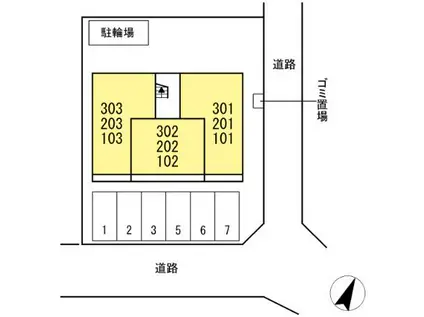 ビラフランカ(1LDK/3階)の間取り写真