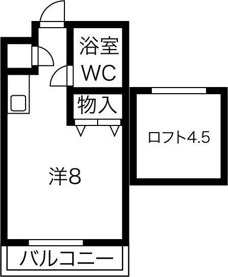 メゾンクレール(ワンルーム/1階)の間取り写真