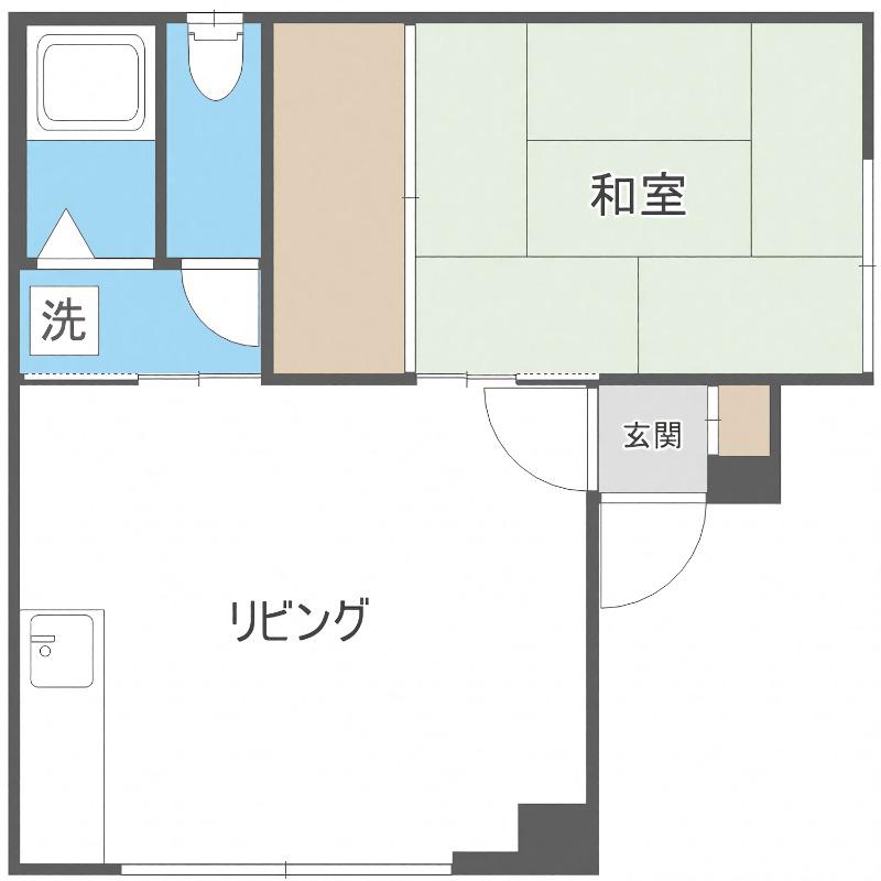 清栄ハイツ(1LDK/2階)の間取り写真