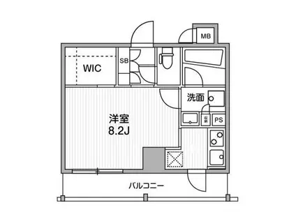 ALTERNA銀座 (ワンルーム/2階)の間取り写真