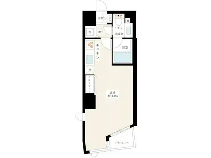 カスタリア新宿御苑(ワンルーム/8階)の間取り写真