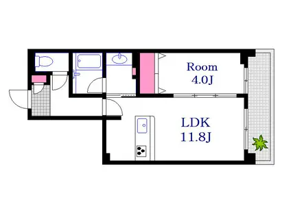 シャーメゾンステージ中央通(1LDK/9階)の間取り写真