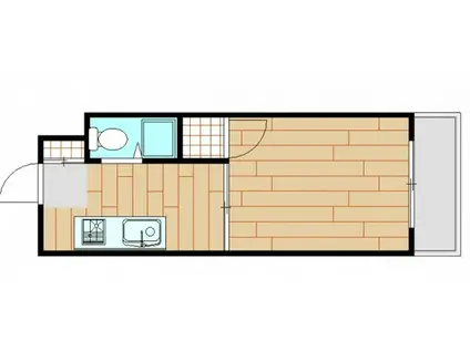 サクラーレ平野町(1K/3階)の間取り写真