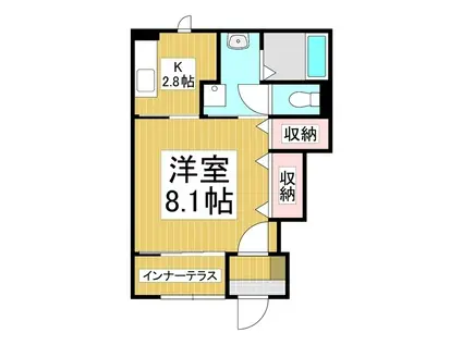 EXCEED南松本(1K/1階)の間取り写真