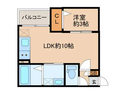 JACK OMURA I(1LDK/2階)の間取り写真