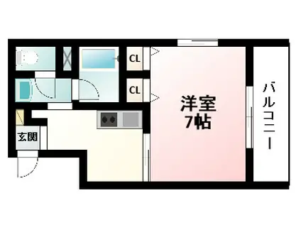 第13関根マンション(1K/8階)の間取り写真