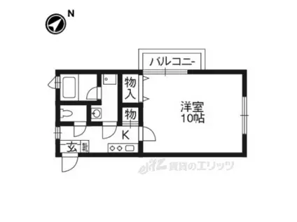 シャルレ11番館(ワンルーム/4階)の間取り写真