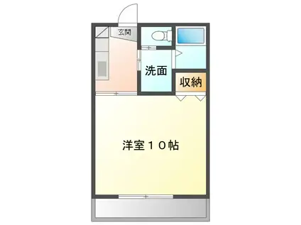 メープル西原(1K/2階)の間取り写真