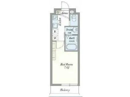 RIS壱番館(1K/3階)の間取り写真