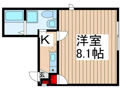 ルミエール(1K/2階)の間取り写真