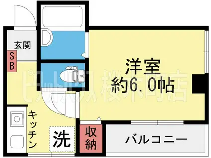 竹内ビル(1K/3階)の間取り写真