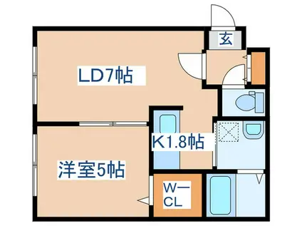 SENSAI ノース32(1LDK/4階)の間取り写真