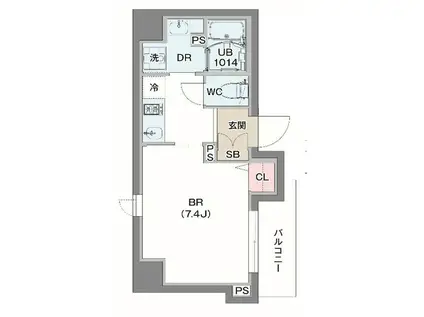 グランジット清澄(1K/6階)の間取り写真