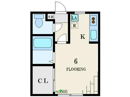 コーポリゲル(ワンルーム/1階)の間取り写真