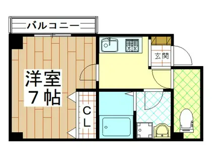 TATU GARDEN1(1K/3階)の間取り写真