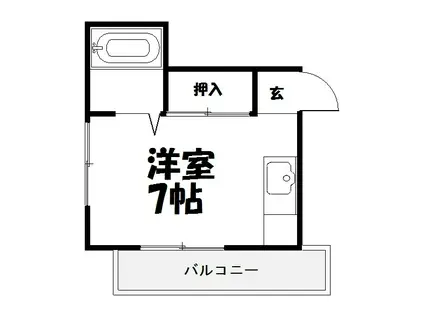 サンライズ宝ヶ池(ワンルーム/4階)の間取り写真