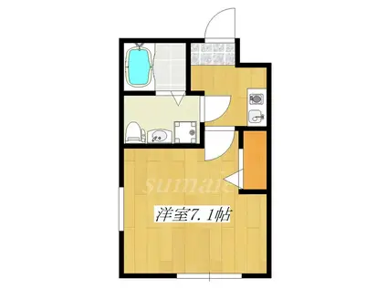 アルファキューブ上十条(1K/4階)の間取り写真