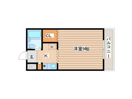 プレステージ・S(ワンルーム/1階)の間取り写真