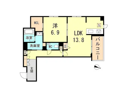 ベル エ ロンプラージュ(1LDK/1階)の間取り写真