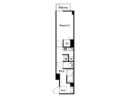 MODERN PALAZZO 眼鏡橋(1K/3階)の間取り写真