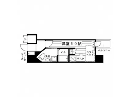 学生会館アルク大和町(ワンルーム/9階)の間取り写真