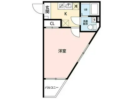 ヴィスタ柏(1K/2階)の間取り写真