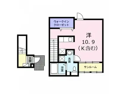 フランフレーシュ(1K/2階)の間取り写真